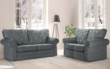 Davina 3+2 Suite - Dundee Silver with Scatter Cushions