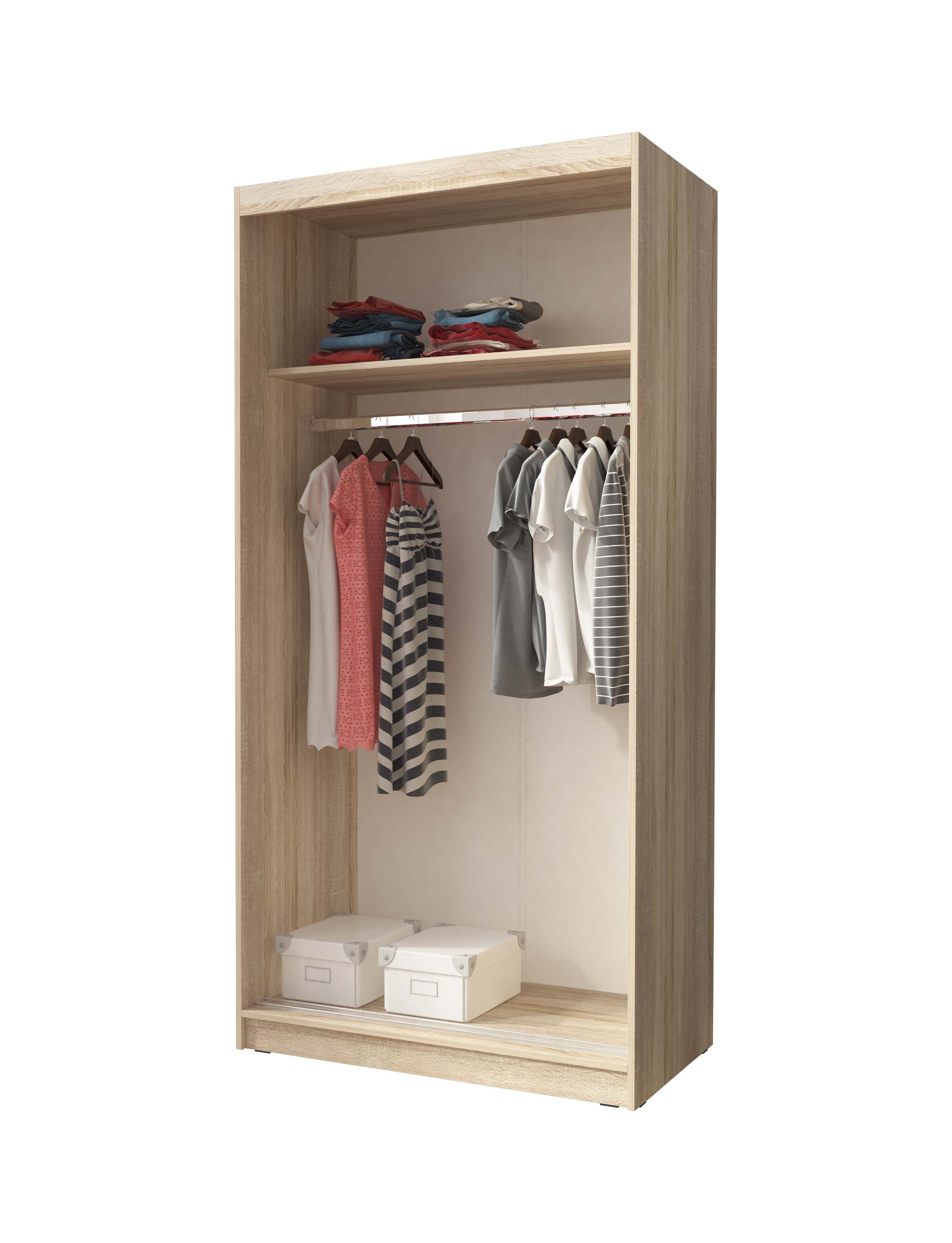 Alaska 1.0m Sliderobe - Oak Sonoma