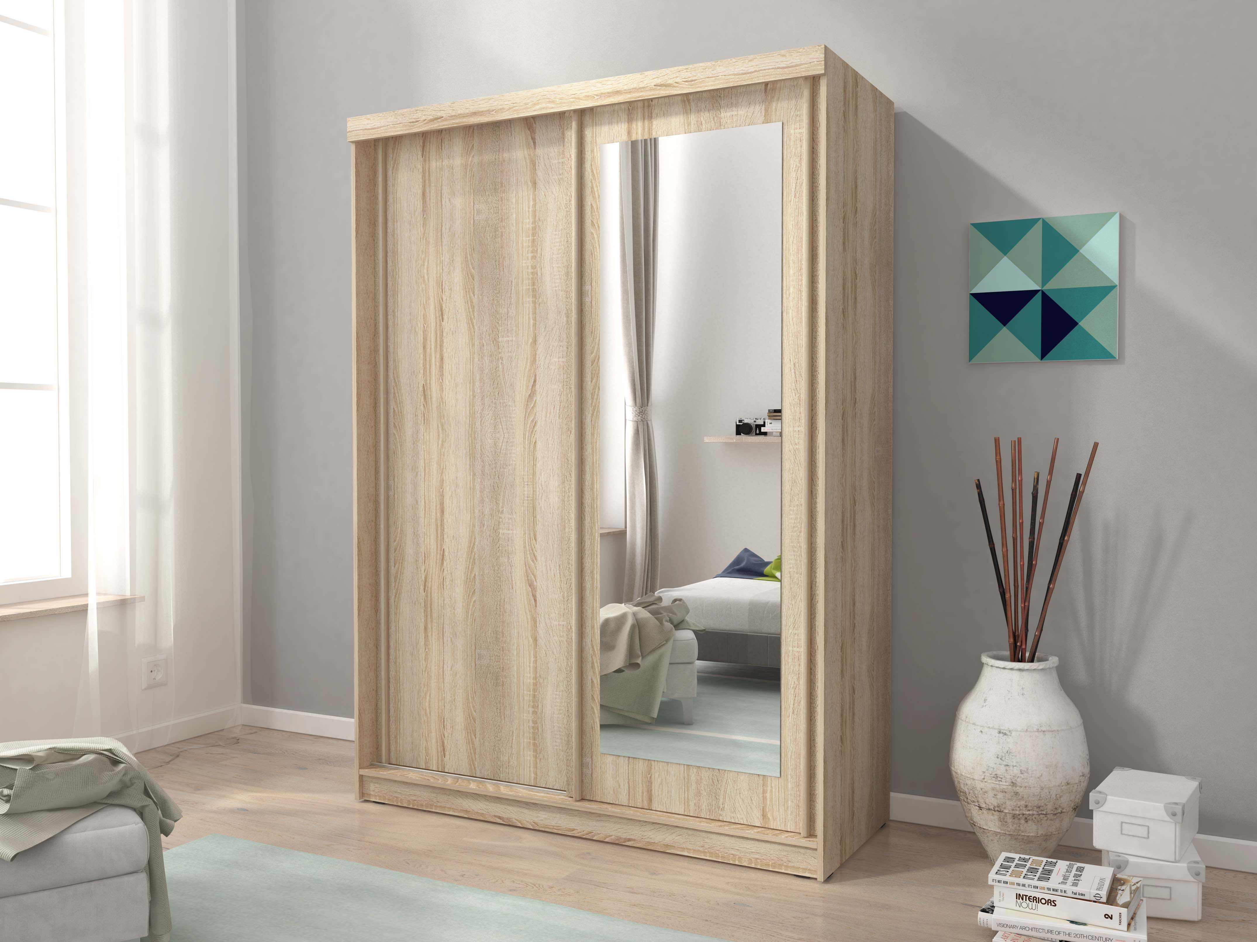 Alaska 1.5m Sliderobe - Oak Sonoma