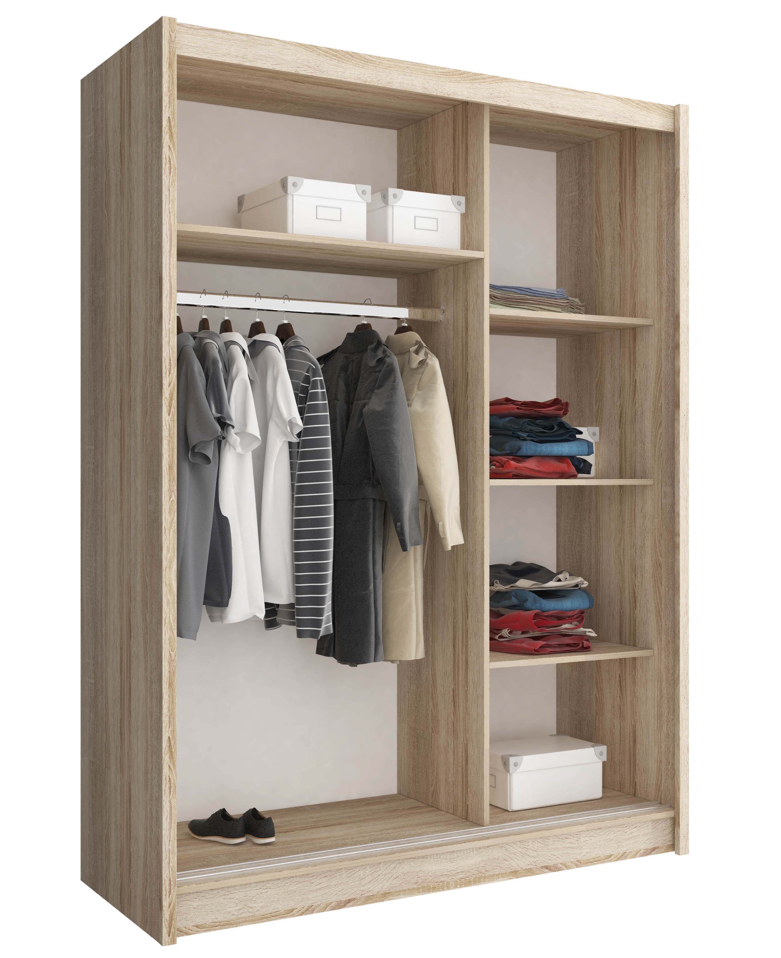 Alaska 1.5m Sliderobe - Oak Sonoma