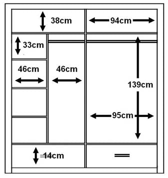 Alpha Small Sliderobe 2.0m - White