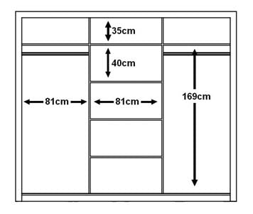 Boston Large Sliderobe 2.5m - Grey