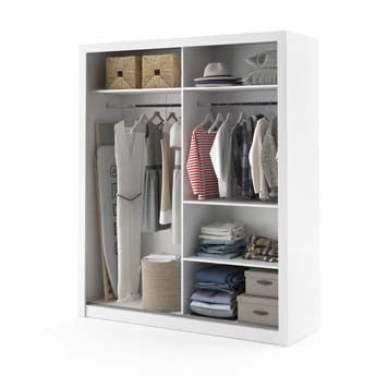 Cuba Large Sliderobe 1.81m - White