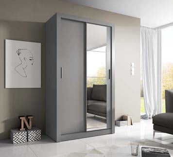 Denmark Small Sliderobe 1.2m - Grey