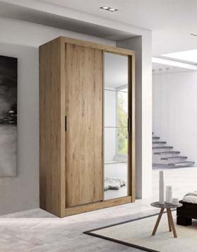 Denmark Small Sliderobe 1.2m - Oak Shetland