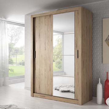 Denmark Large Sliderobe 1.5m - Oak Shetland