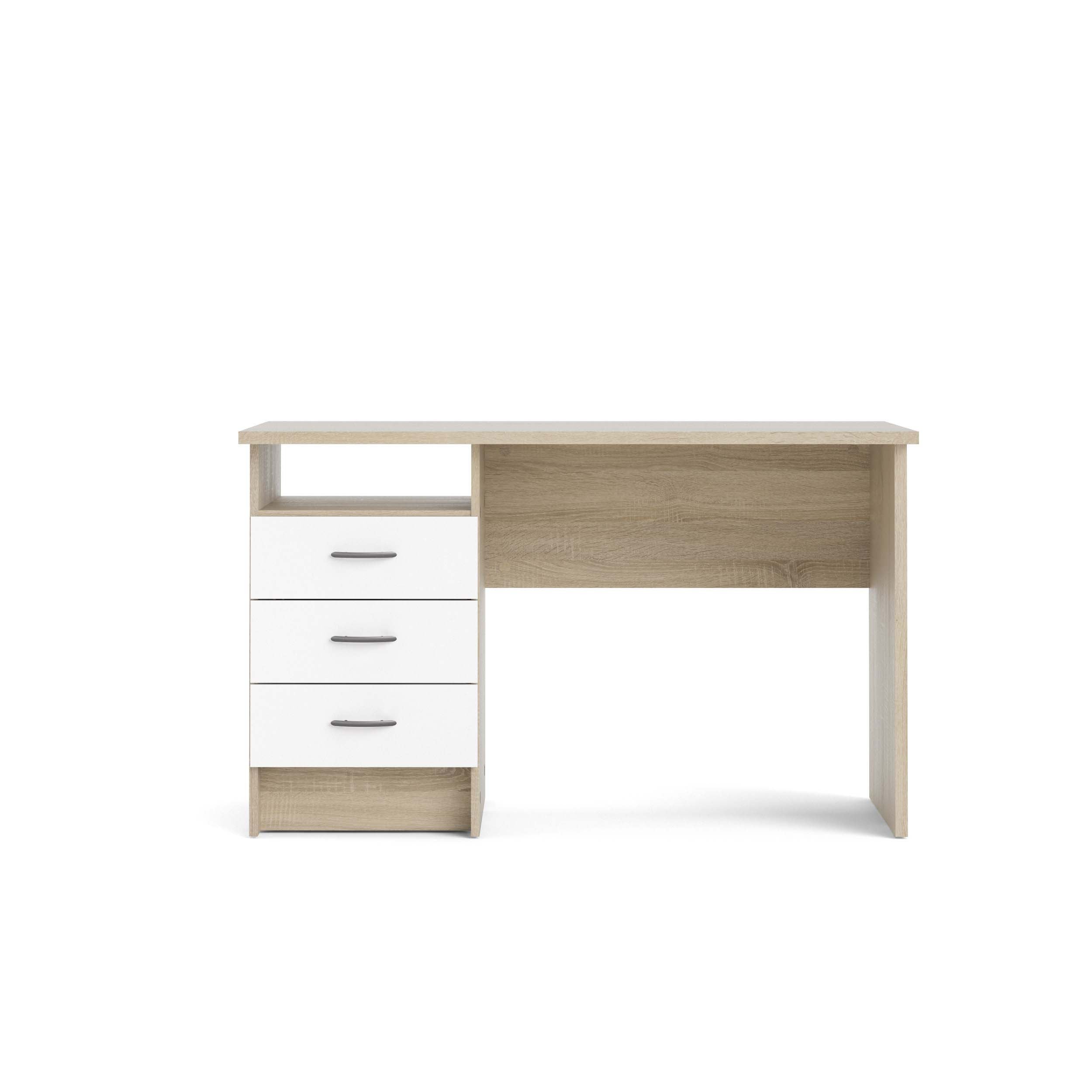 Function Plus Standard Desk - Oak/White - 80134ak49