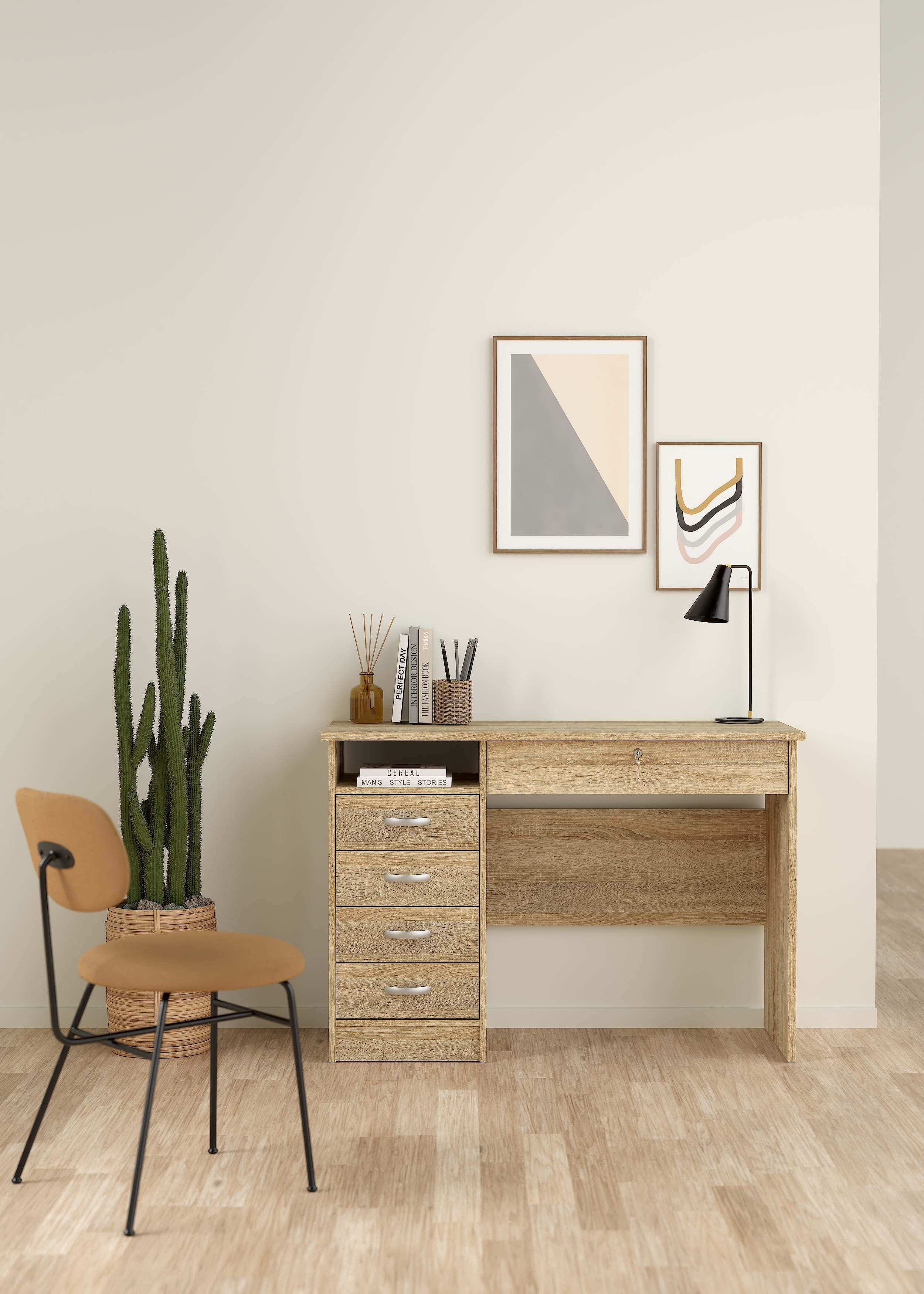 Function Plus Desk 80163 - Oak - 80163akak