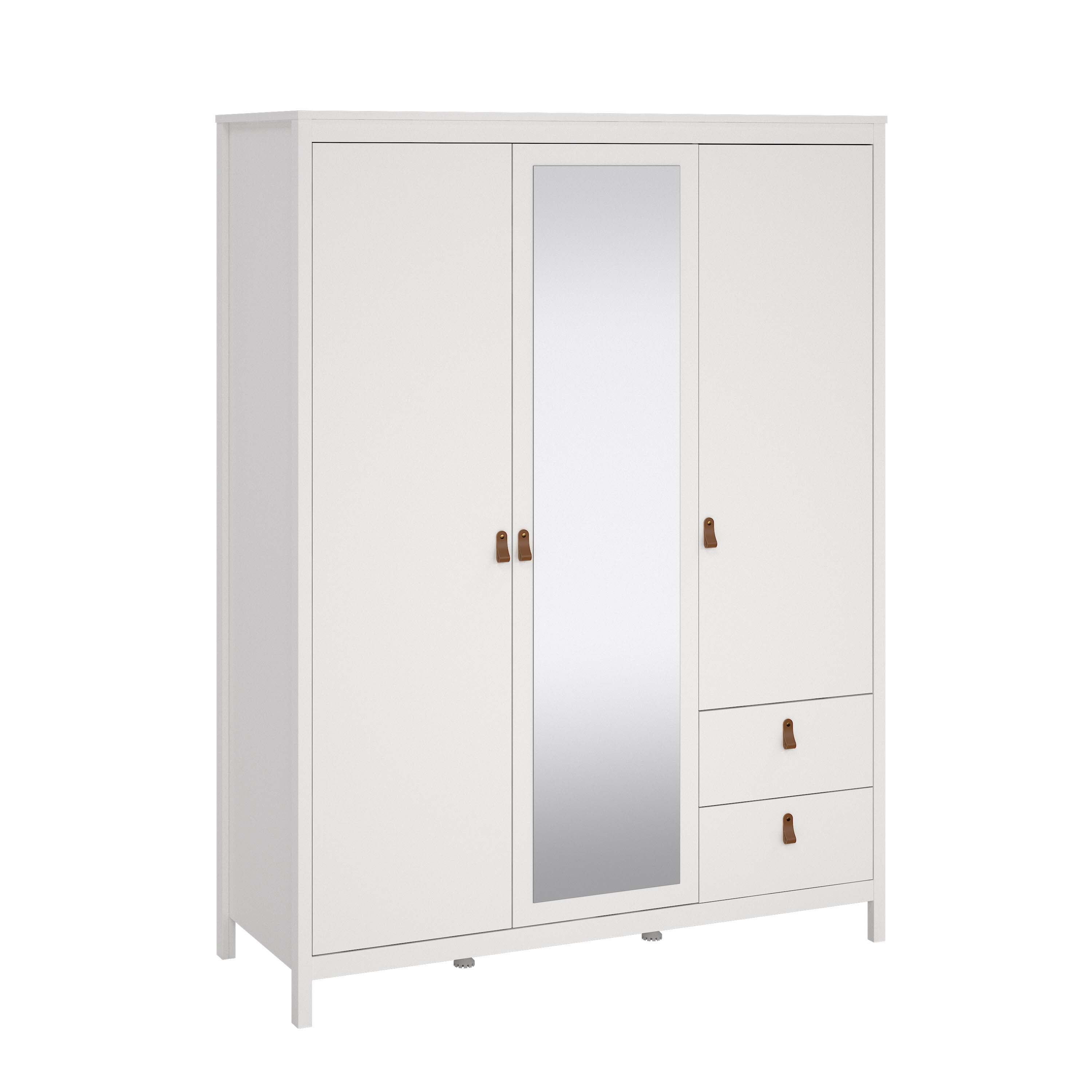 Madrid  Wardrobe with 2 doors + 1 mirror door + 2 drawers - White - 796594949