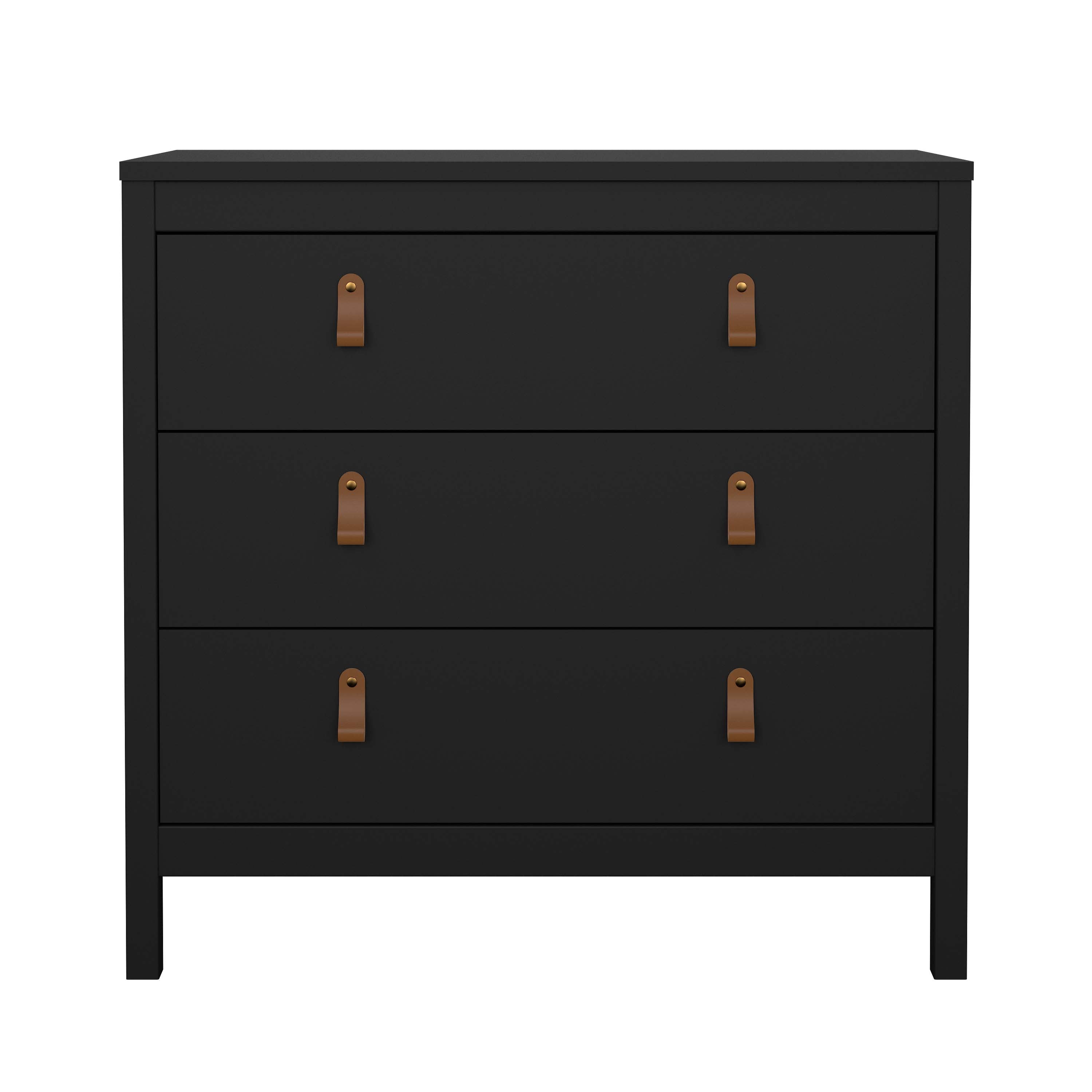 Madrid 3 Drawer Chest  - Black - 79662gmgm