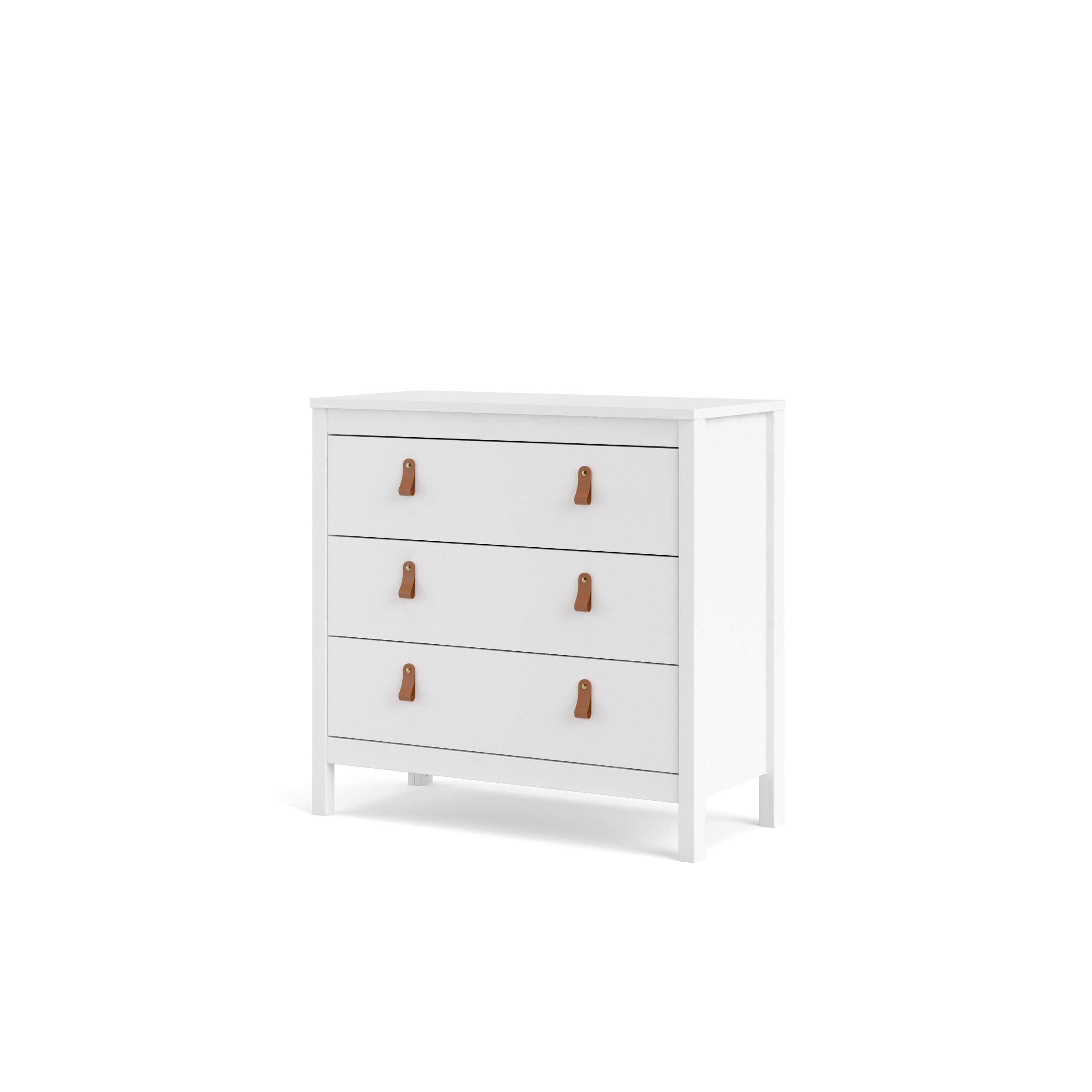 Madrid 3 Drawer Chest  - White - 796624949