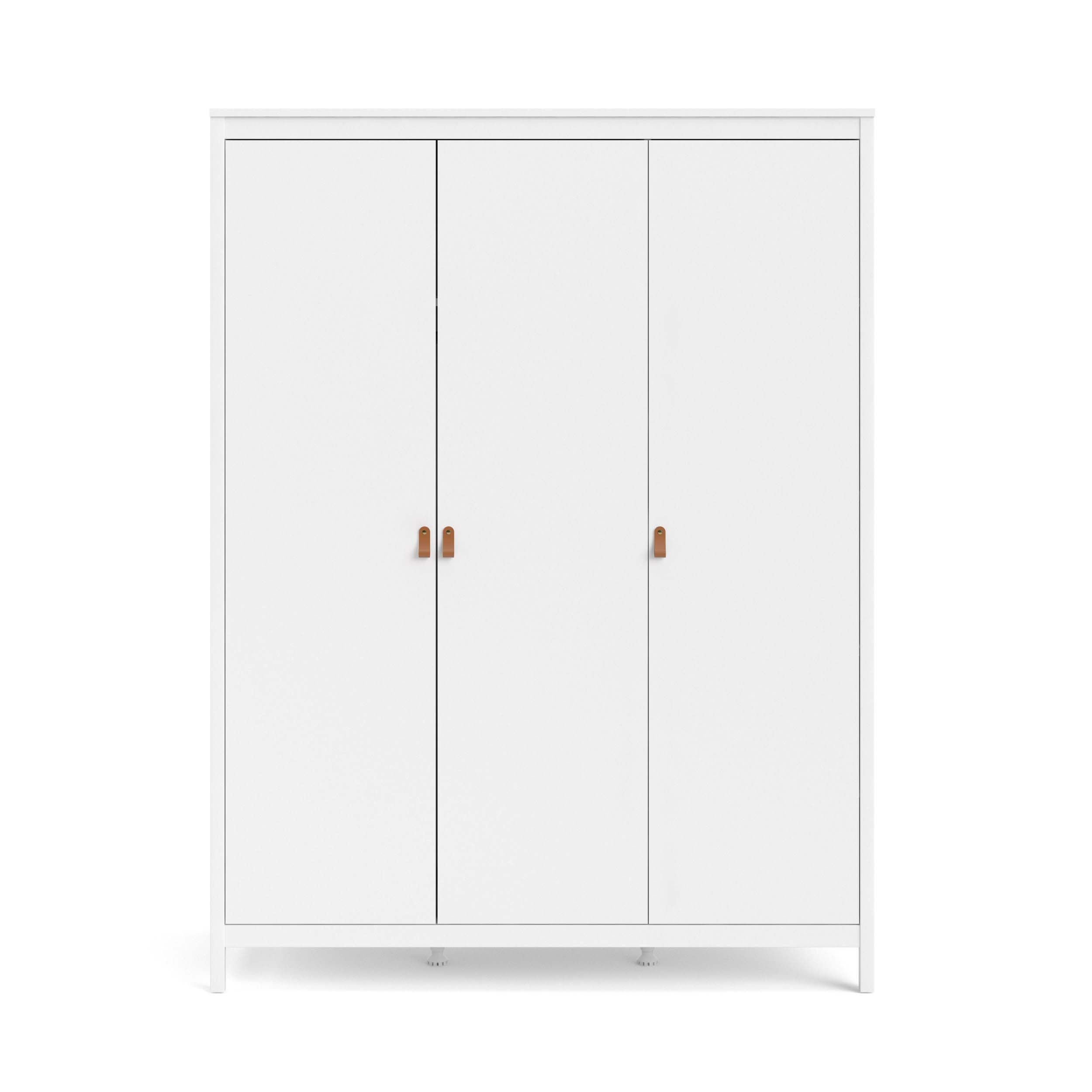 Madrid 3 Door Wardrobe - White - 796644949