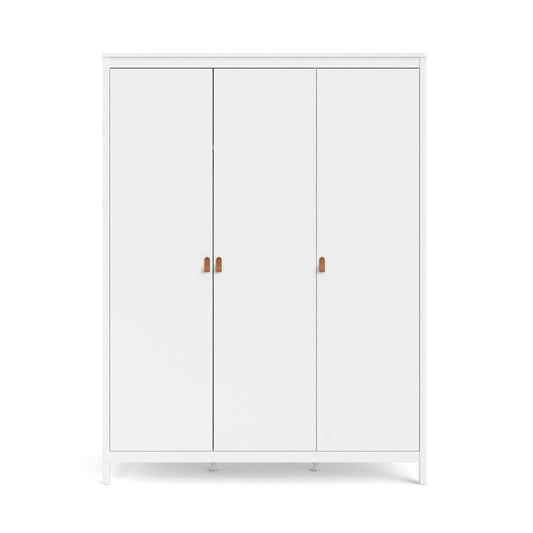 Madrid 3 Door Wardrobe - White - 796644949