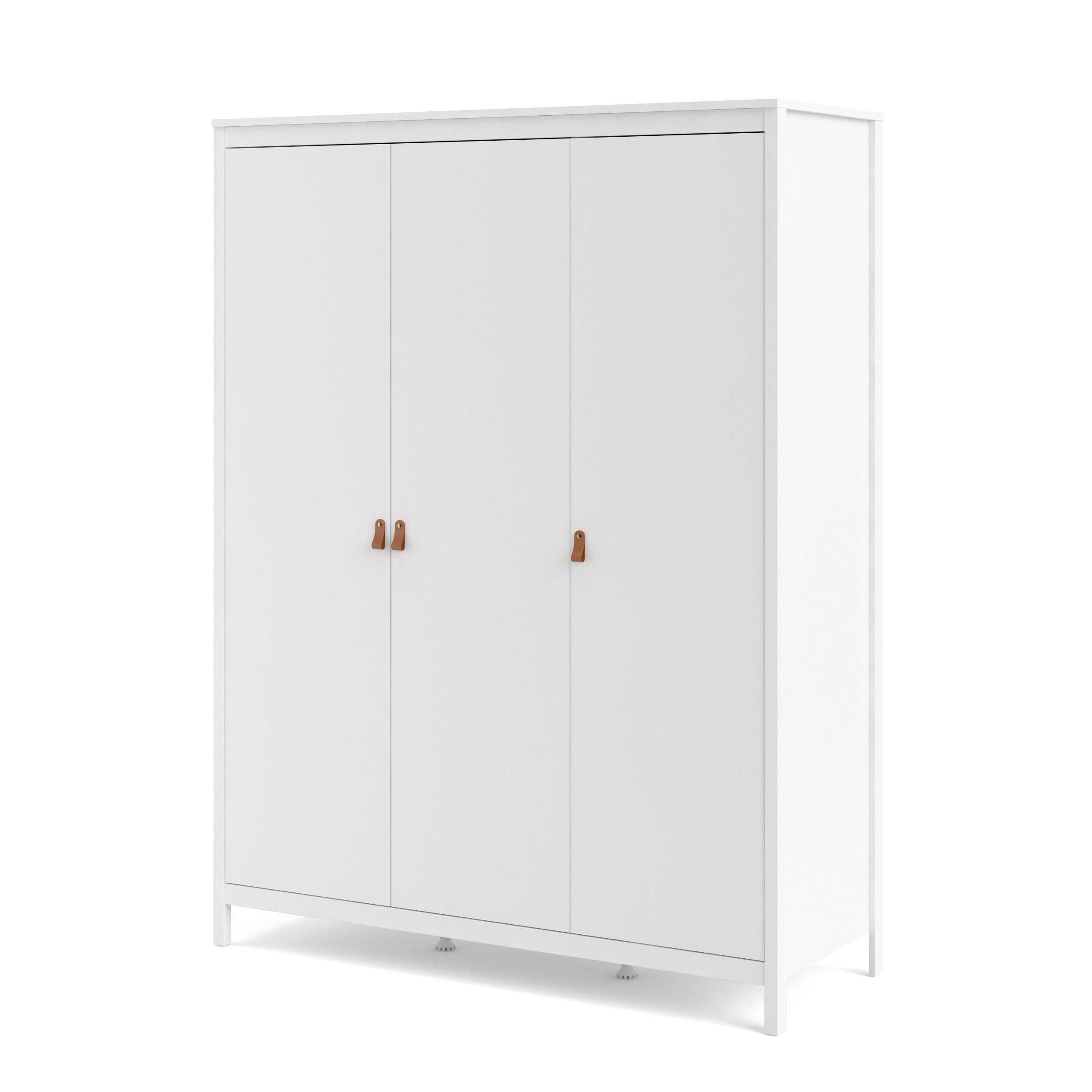 Madrid 3 Door Wardrobe - White - 796644949