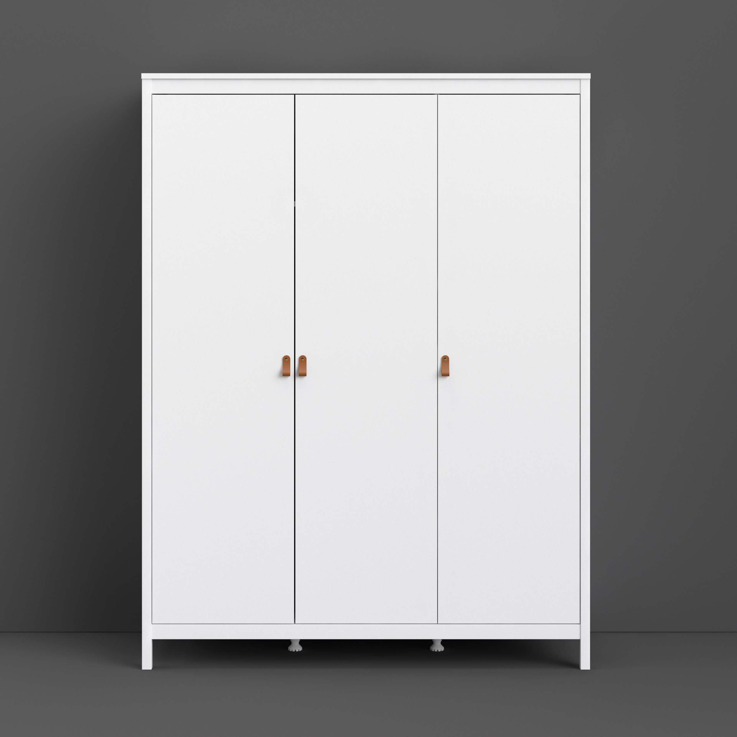 Madrid 3 Door Wardrobe - White - 796644949