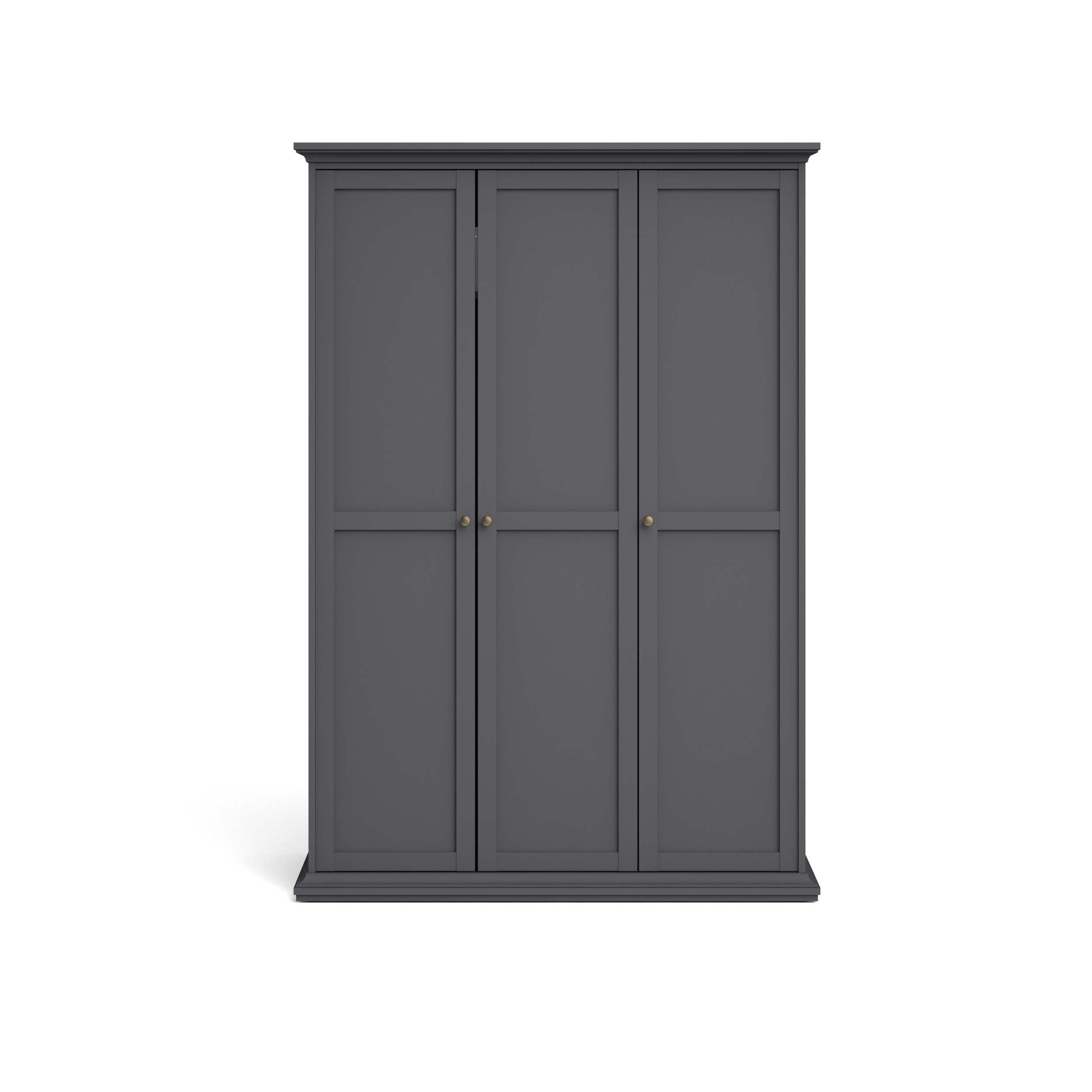 Paris Wardrobe with 3 doors - Grey - 75353ig