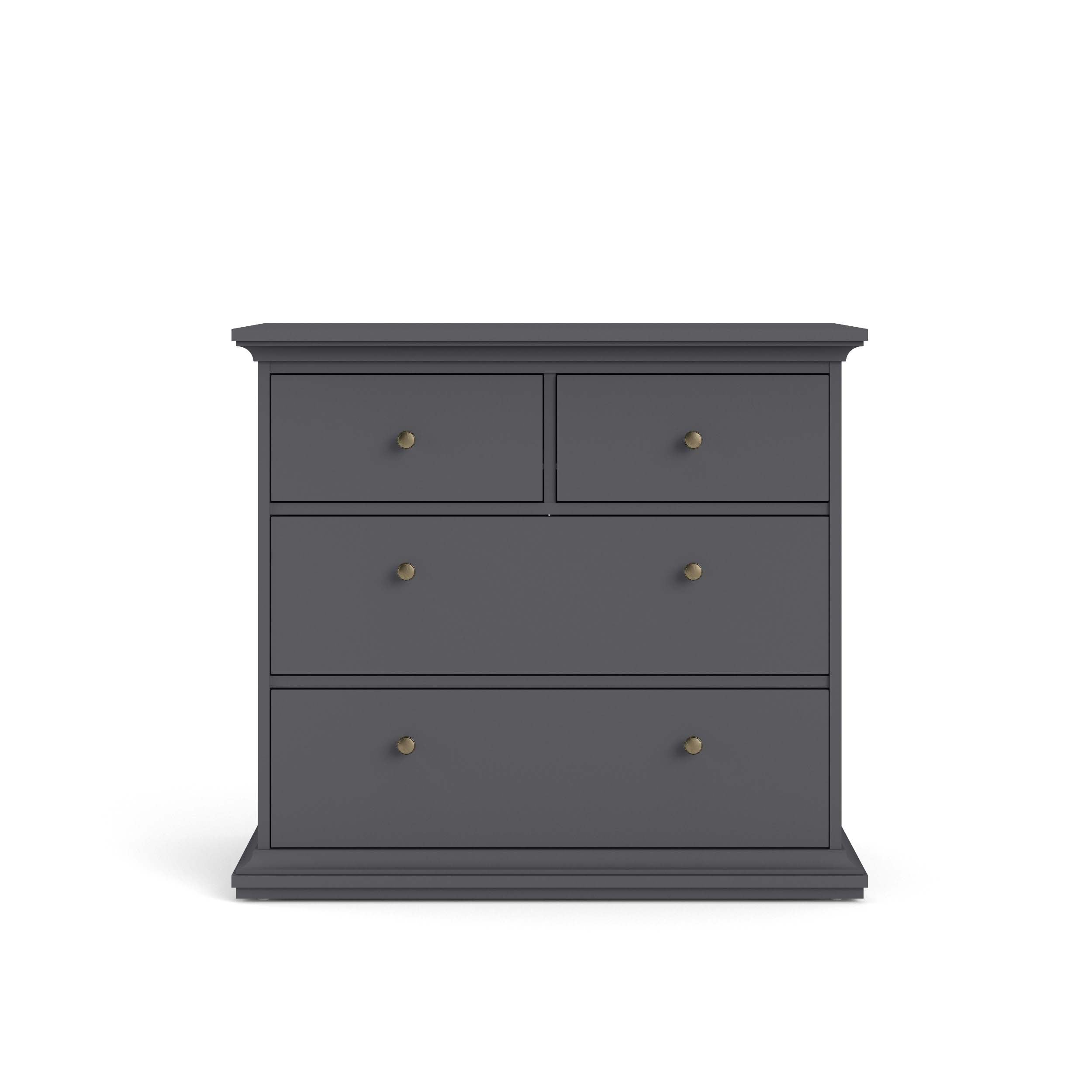 Paris 4 Drawer Chest - Grey - 76716igig