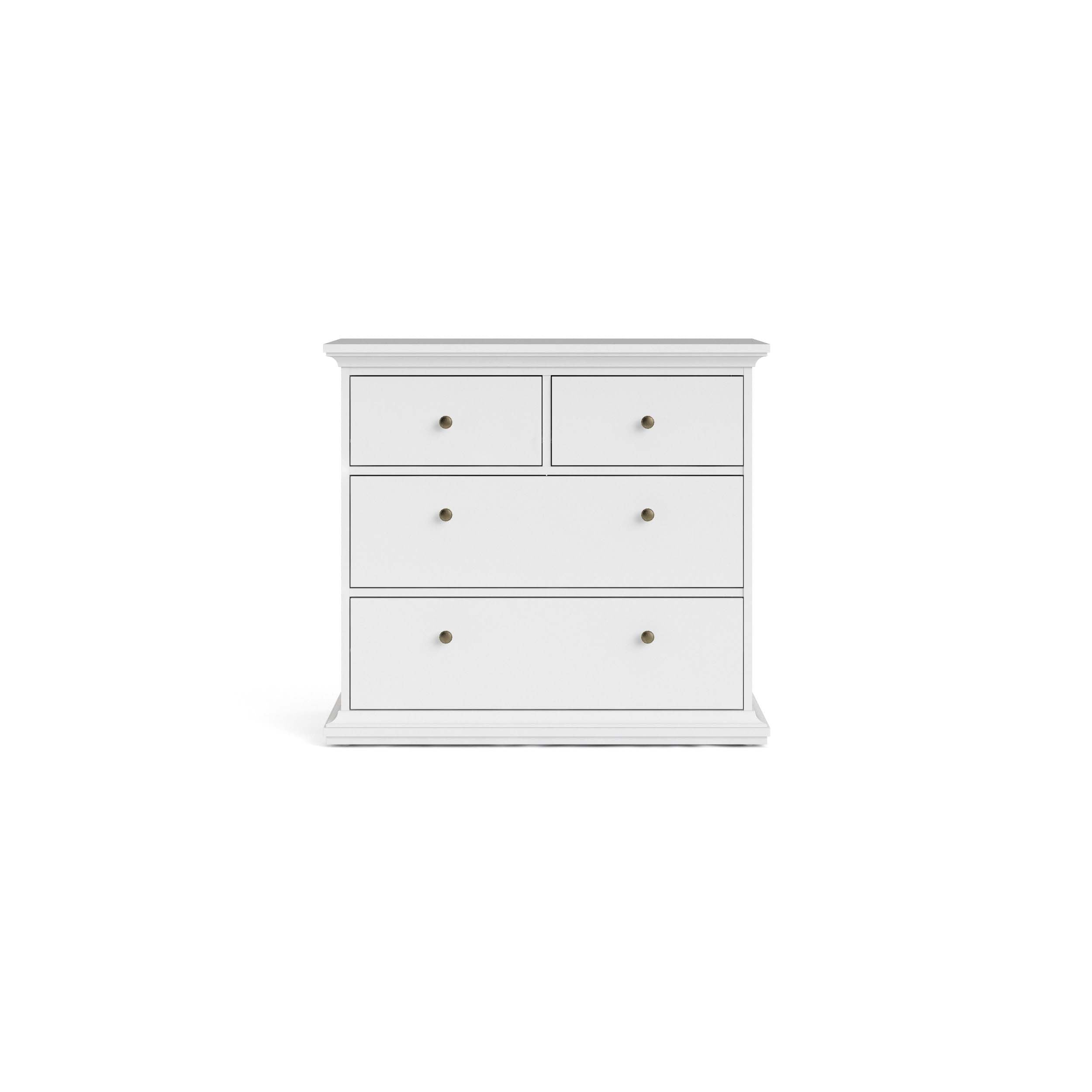 Paris 4 Drawer Chest - White - 767164949