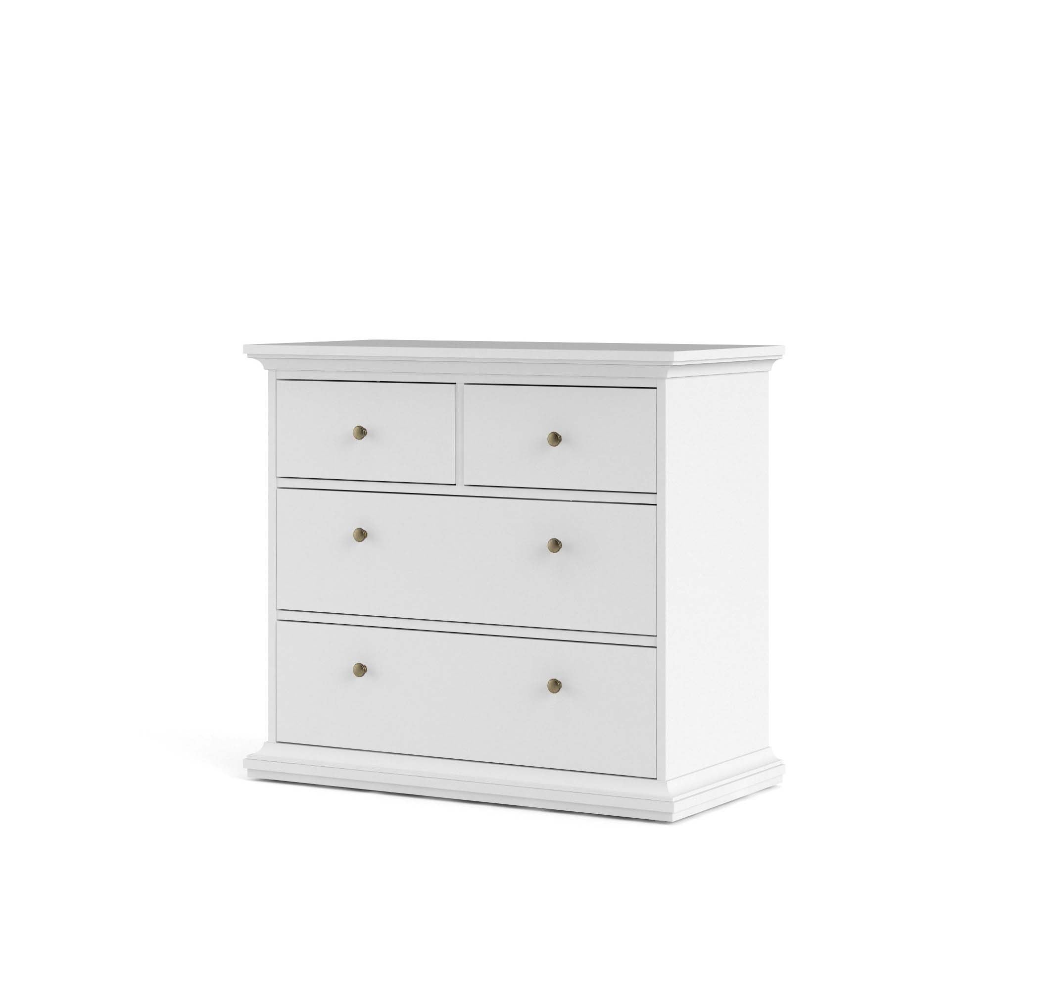 Paris 4 Drawer Chest - White - 767164949