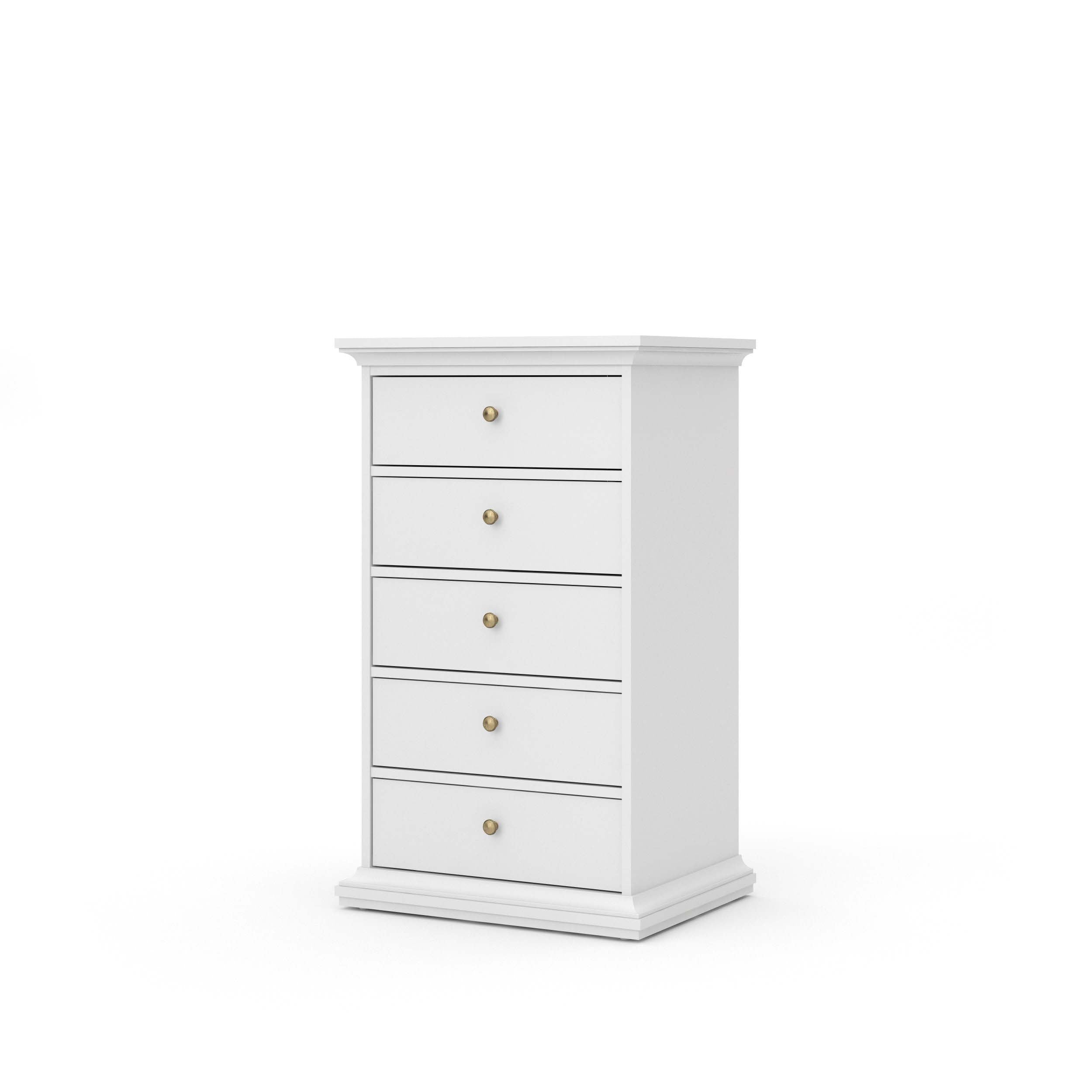 Paris 5 Drawer Chest - White - 767174949