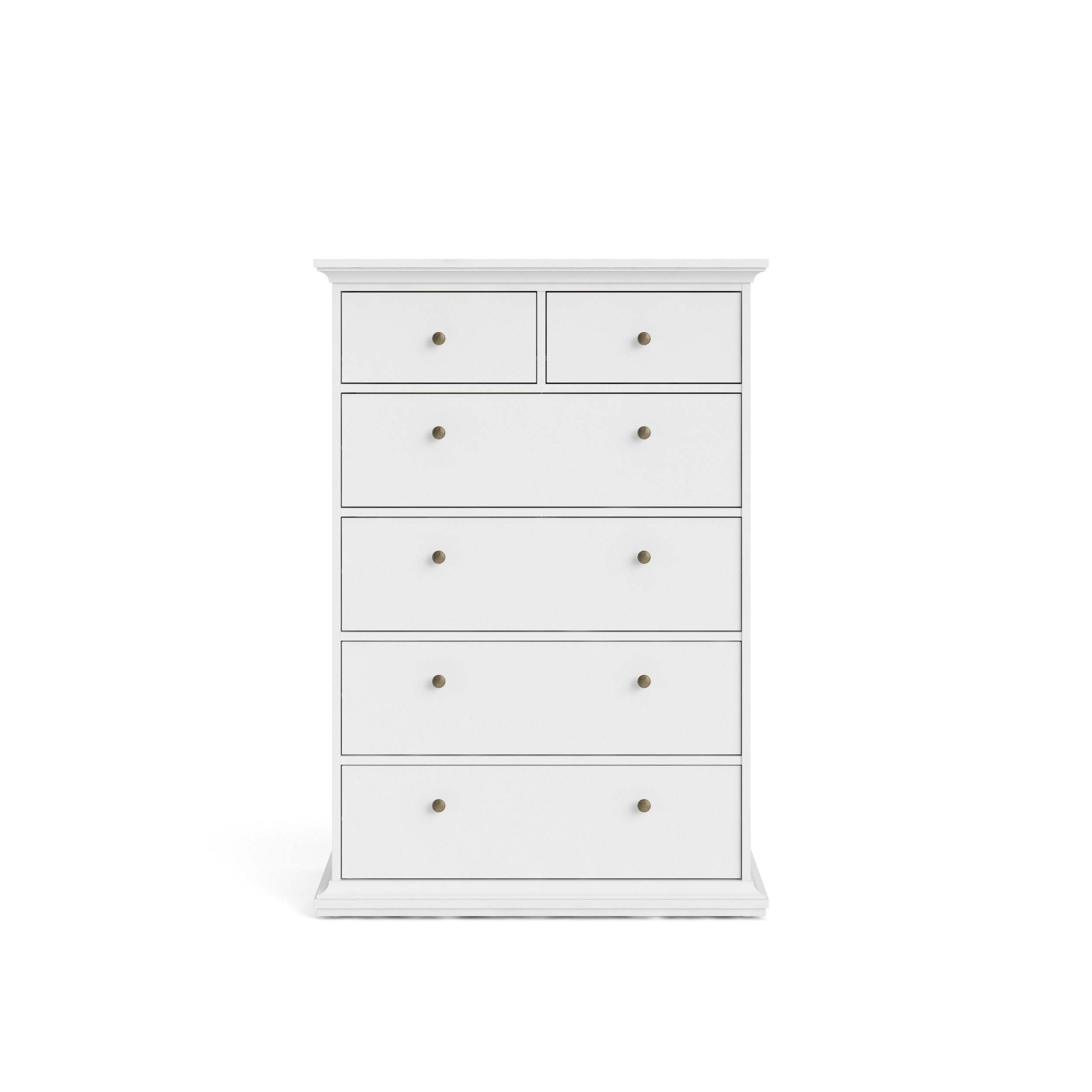 Paris 6 Drawer Chest - White - 767184949