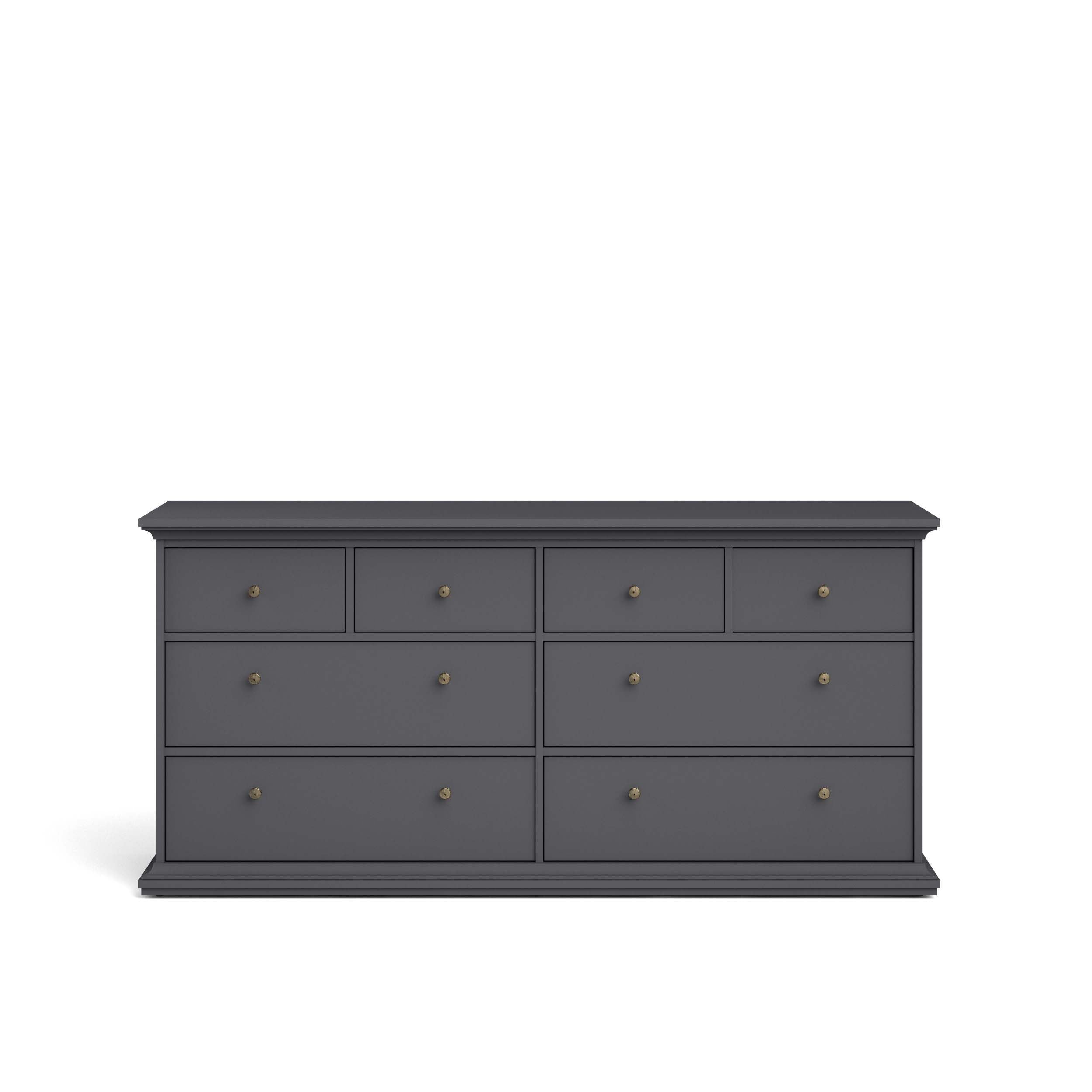 Paris 8 Drawer Chest - Grey - 76719igig