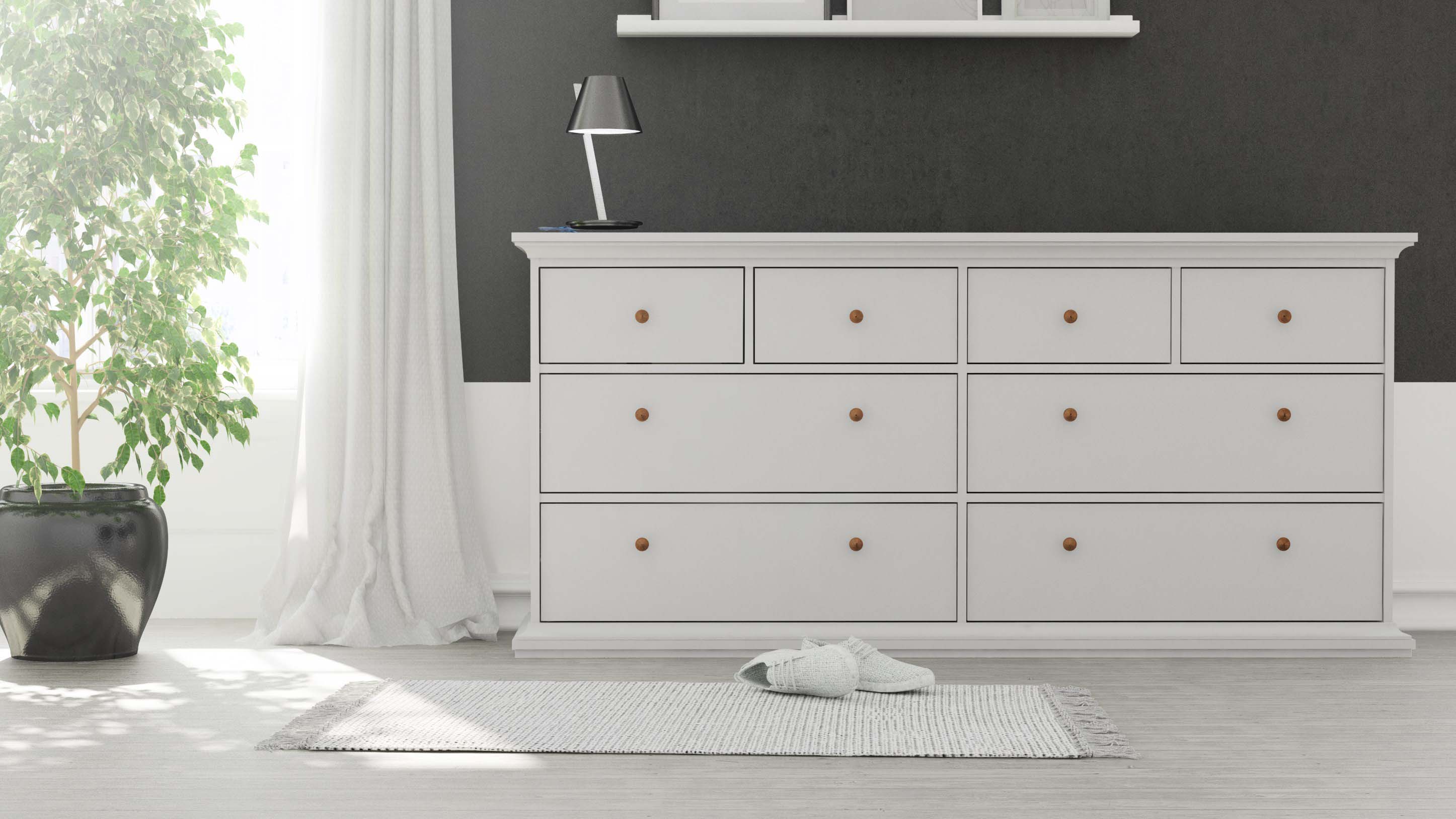 Paris 8 Drawer Chest - White - 767194949