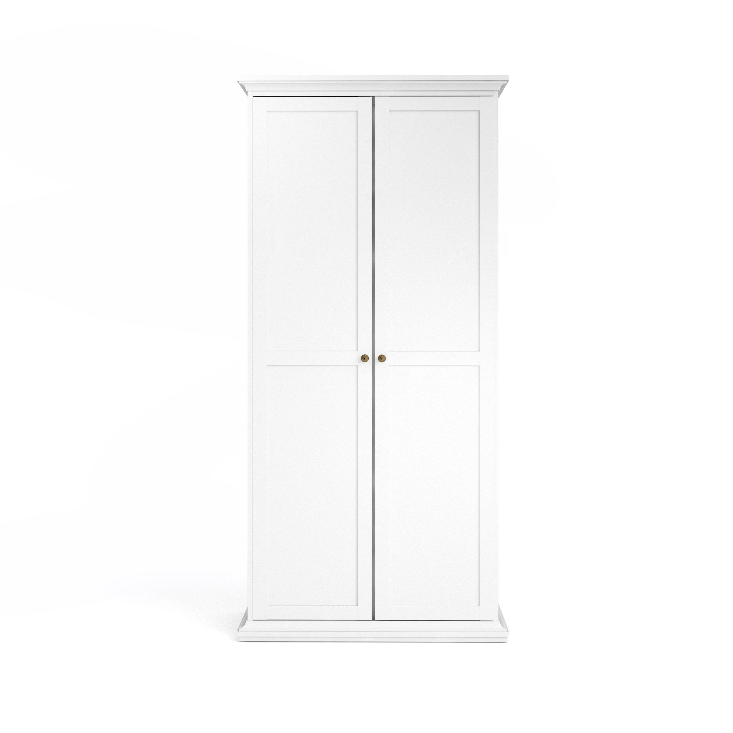 Paris Wardrobe With 2 doors - White - 7535249