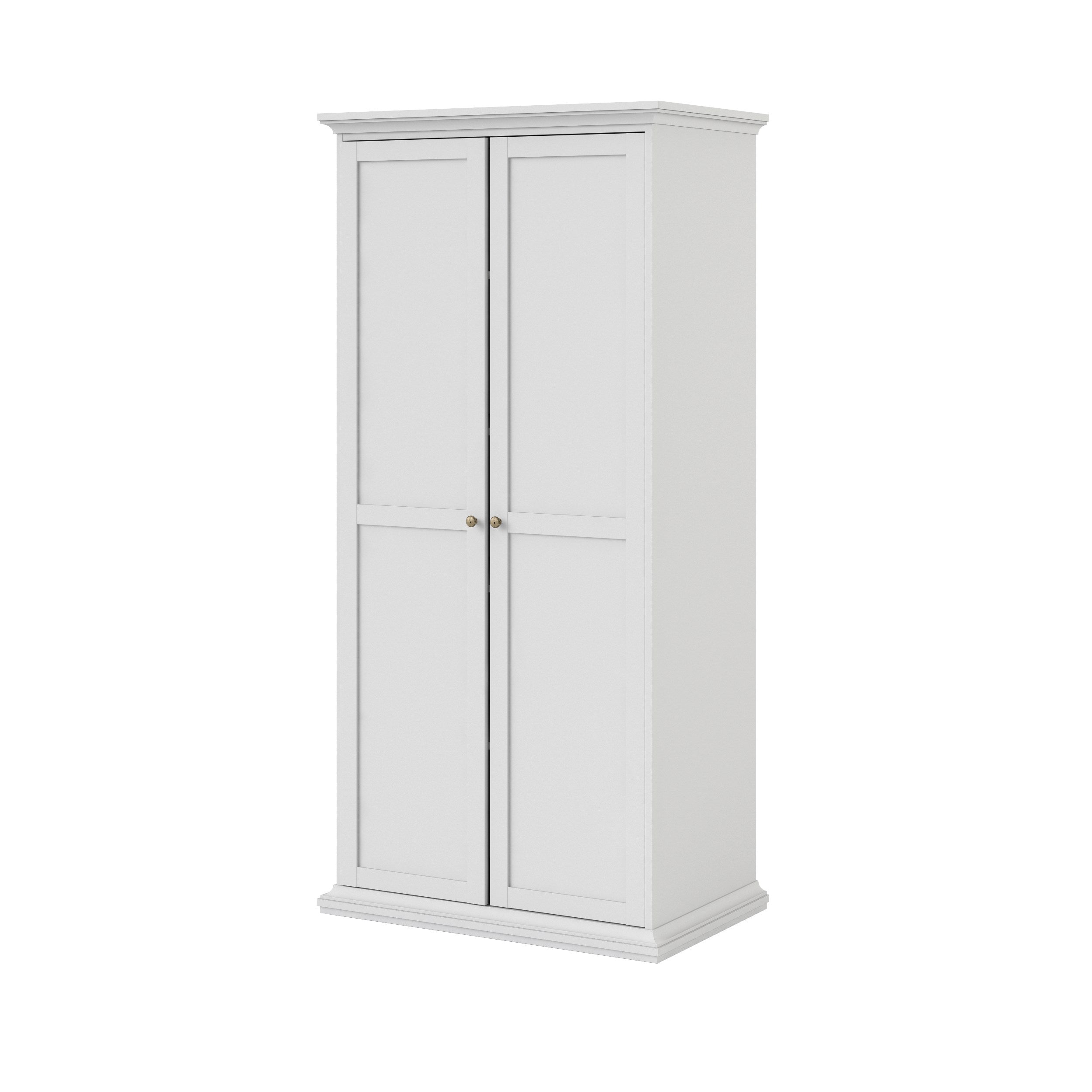 Paris Wardrobe With 2 doors - White - 7535249