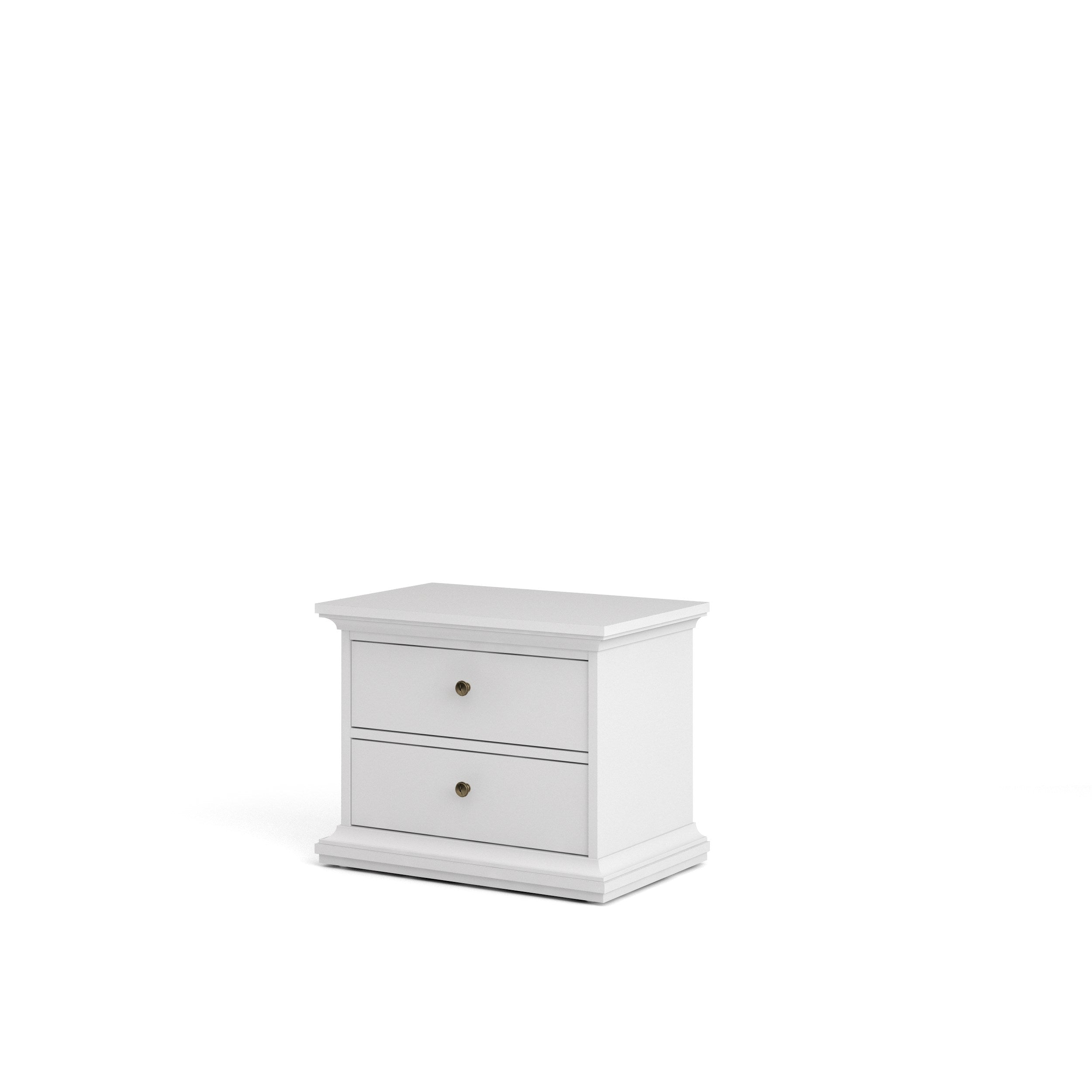 Paris 2 Drawer Nightstand  - White - 7030149