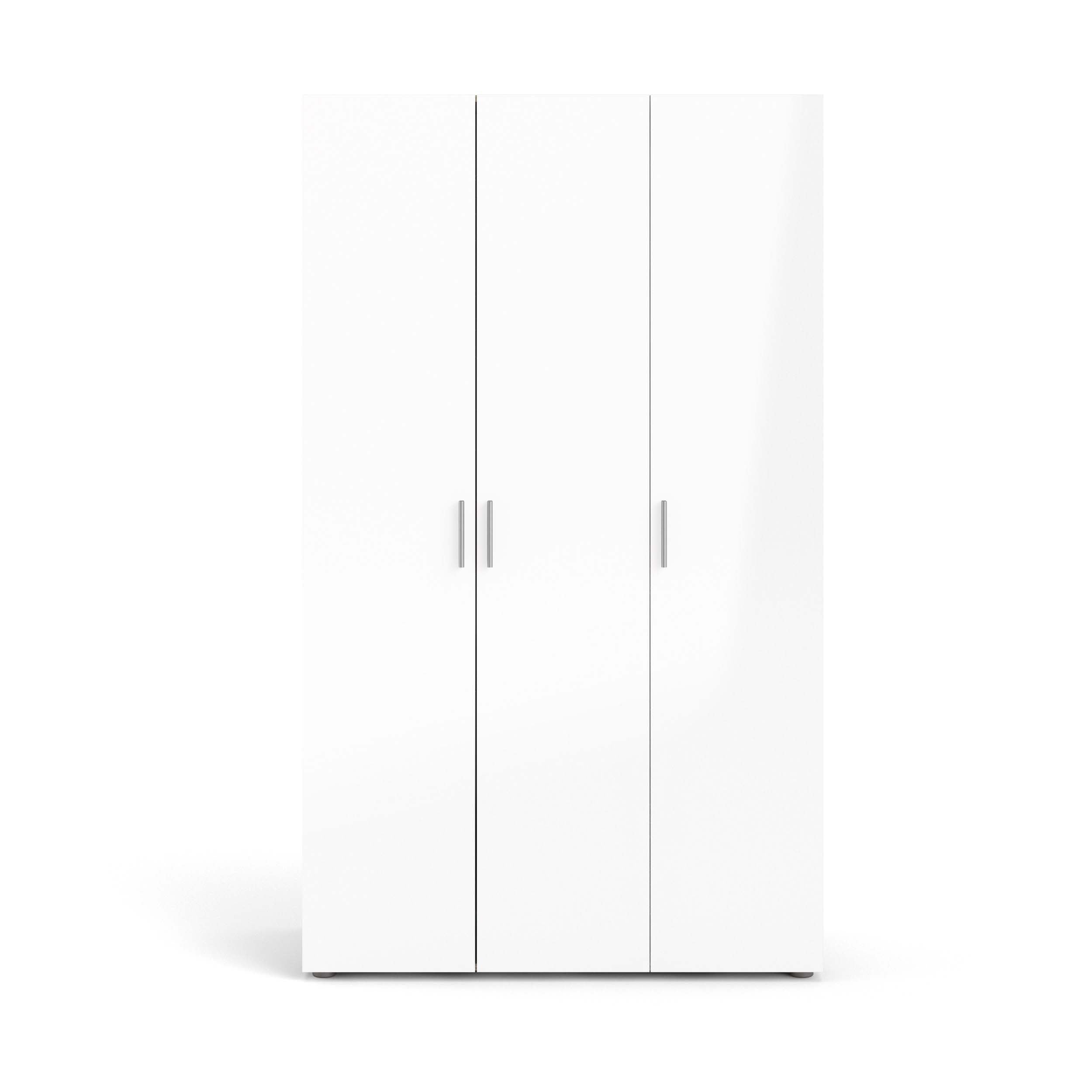 Pepe 3 Door Wardrobe - Oak with White High Gloss - 70530akuu