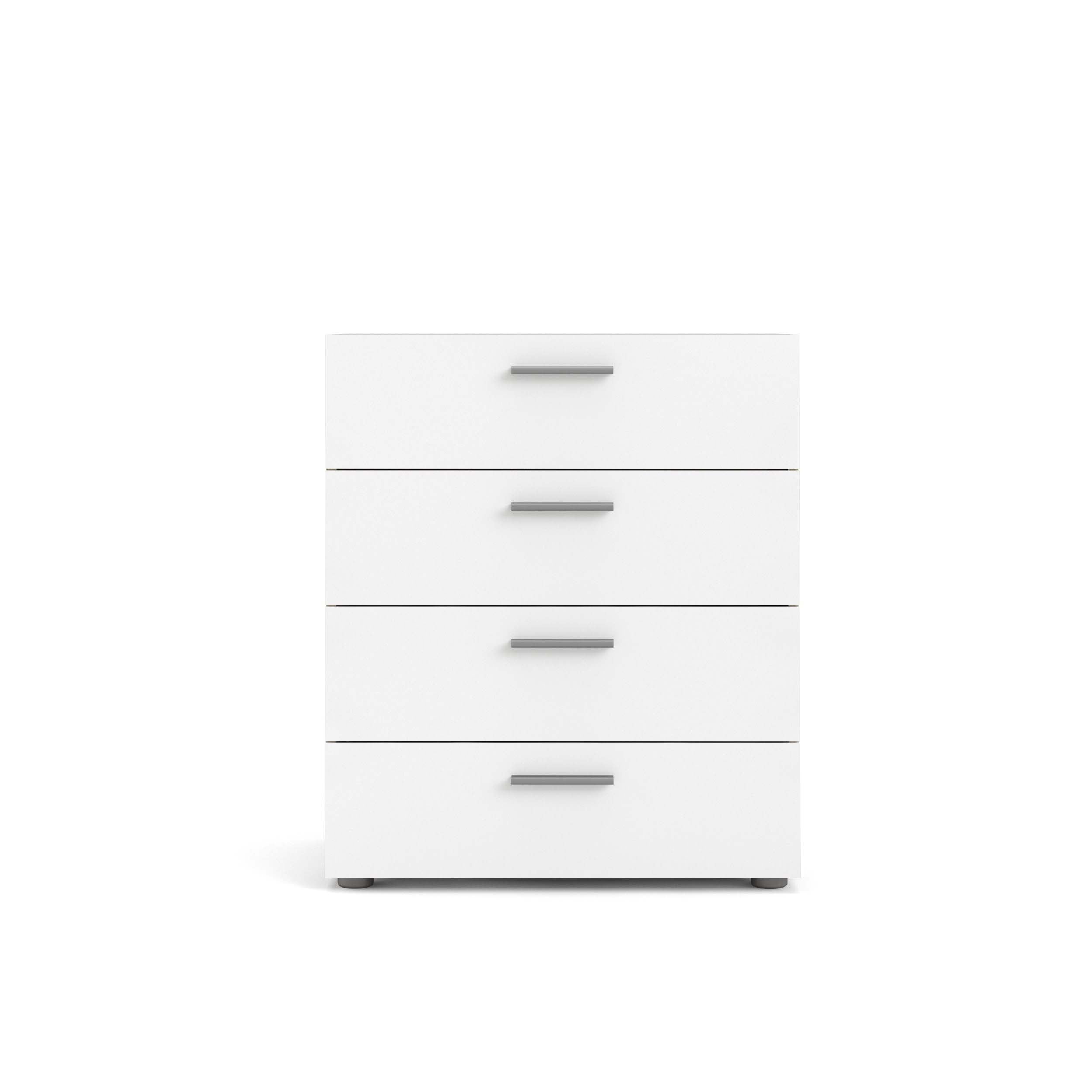 Pepe 4 Drawer Chest - Oak with White High Gloss - 70501akuu