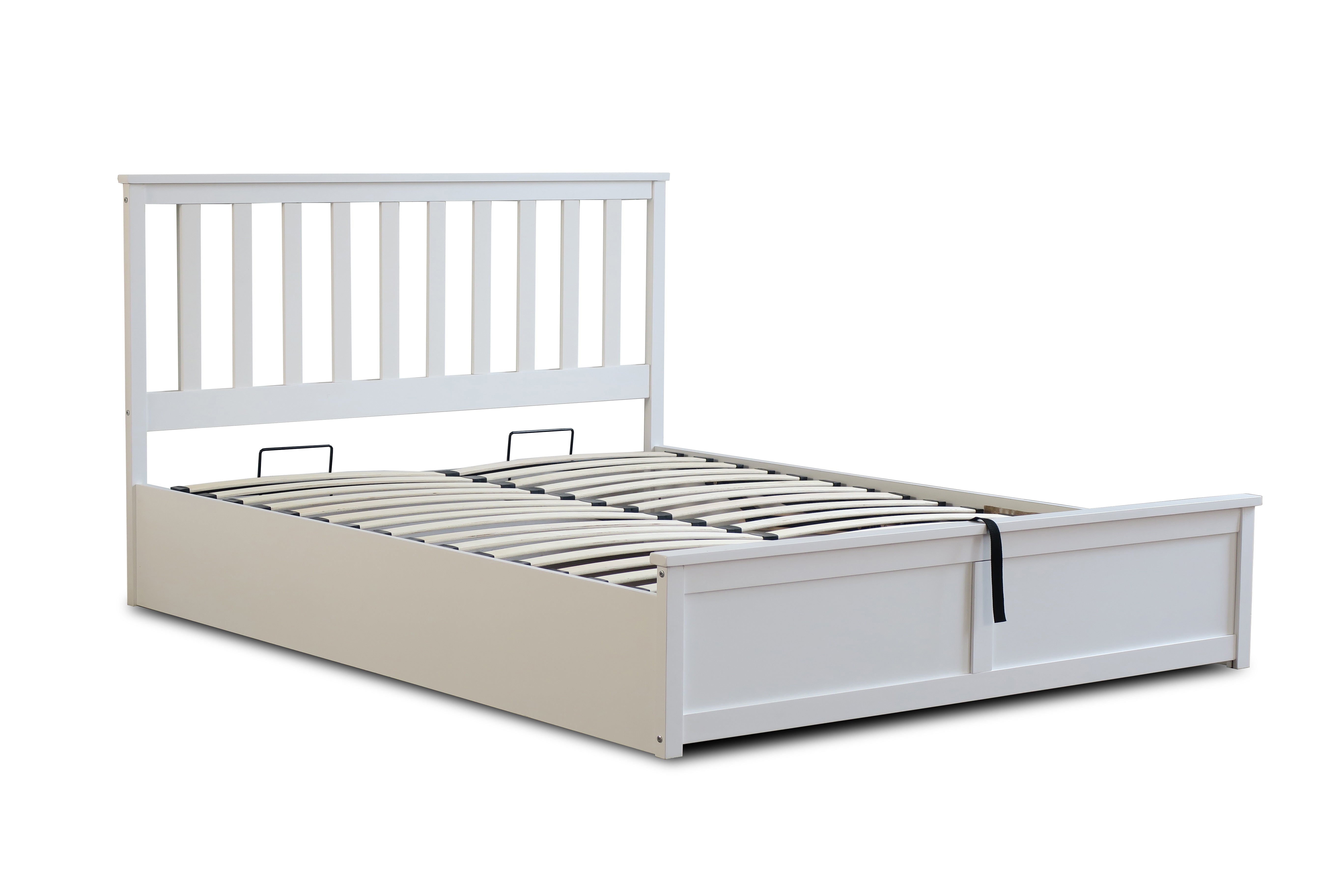 Tiffany 4'6 Ottoman Bed - White